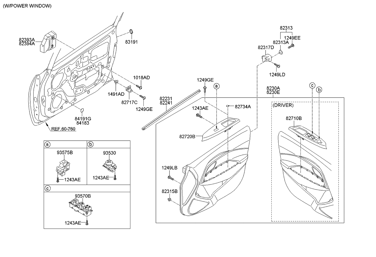 Kia 827301W080DCP Handle Assembly-Front Door