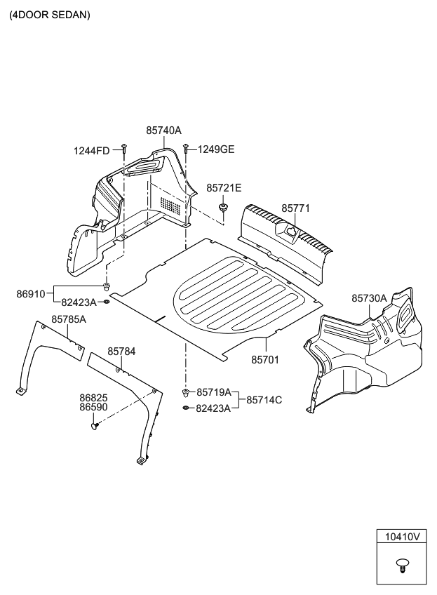 8574607000HCS Kia Clip-HEADLINING  
