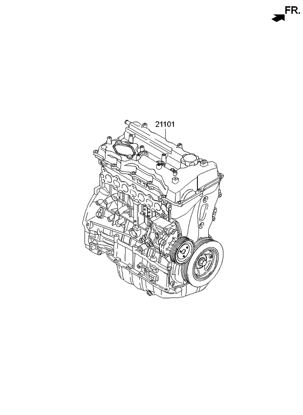 21RQ12GF00 Kia Sub Engine Assembly