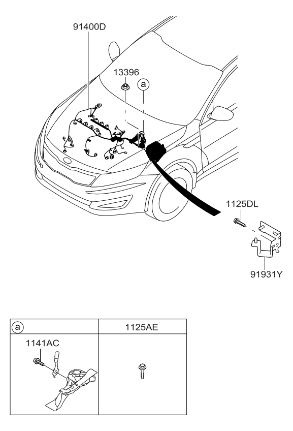 Kia 914304C600 Wiring Assembly-Control