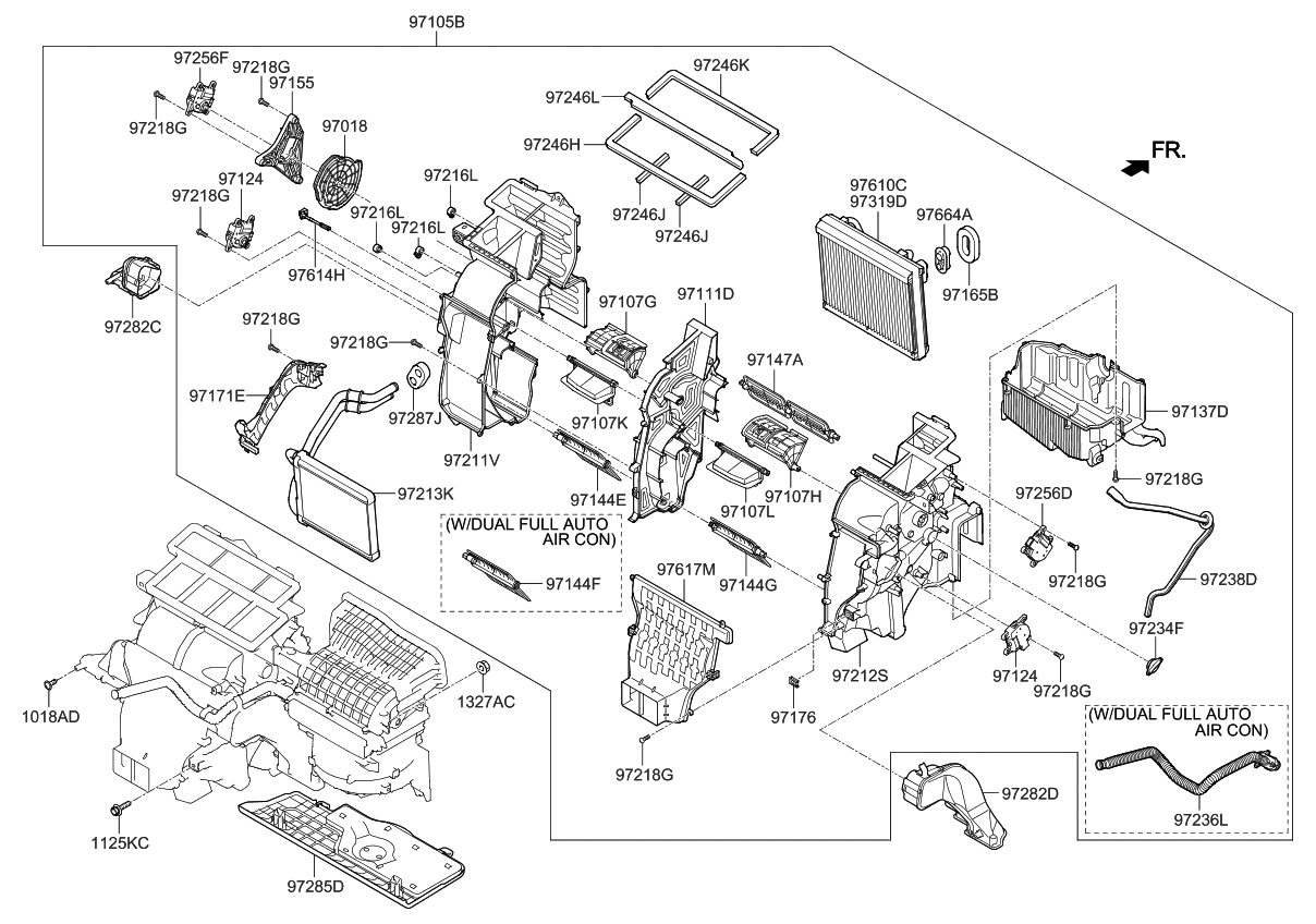 Kia 97285D9000WK Cover Assembly-Under,RH