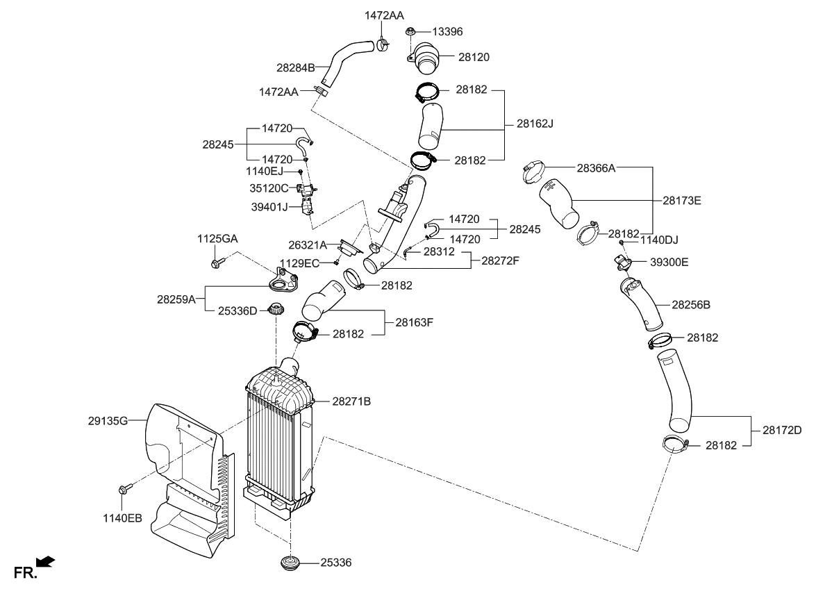 Kia 282922F085 Clamp-Hose