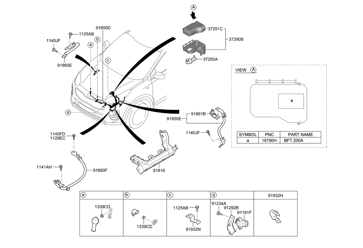 Kia 91861D9520 Wiring Assembly-Eng GROU