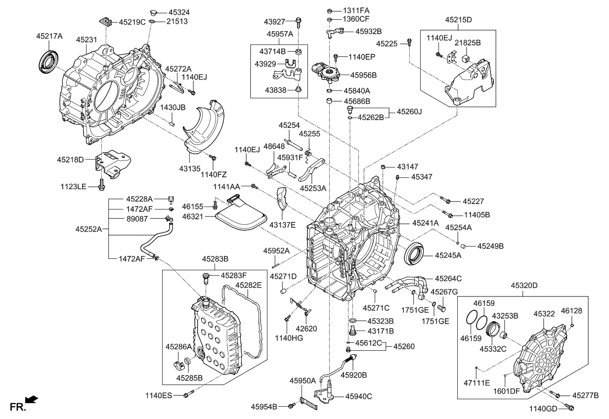 Kia 452113BBA5 Bracket Assembly-Transmission Support