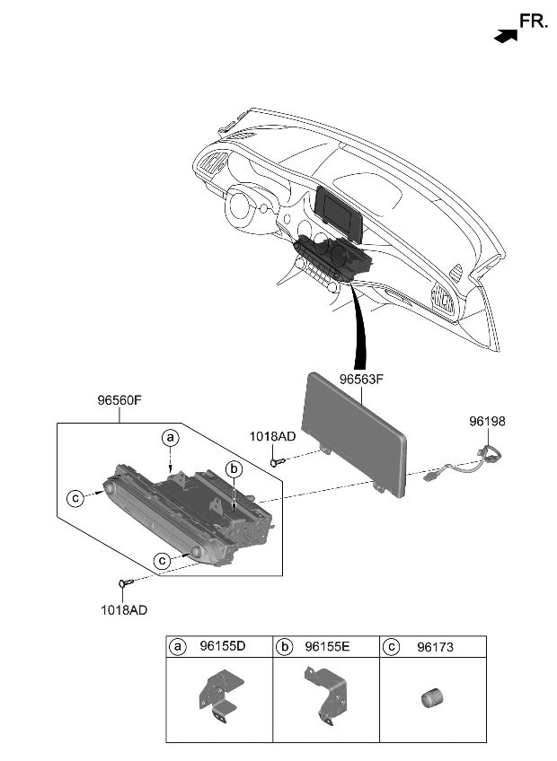 Kia 96560J5HD0FHV HEAD UNIT ASSY-AVN