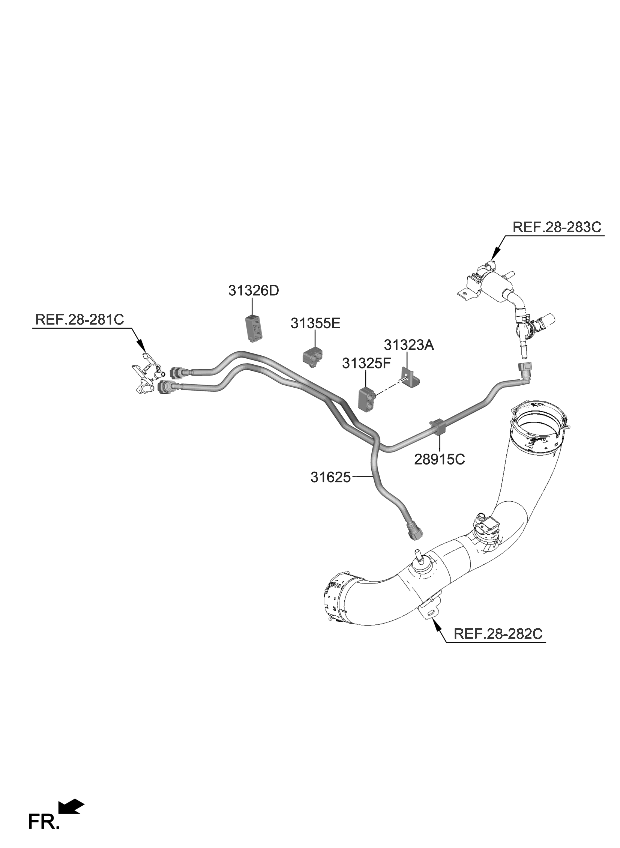 Kia 31355T6200 HOLDER-FUEL TUBE