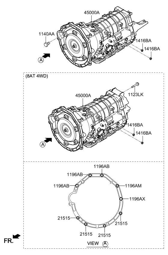 Kia 450004JAH0 Ata & TQ/CONV Assembly