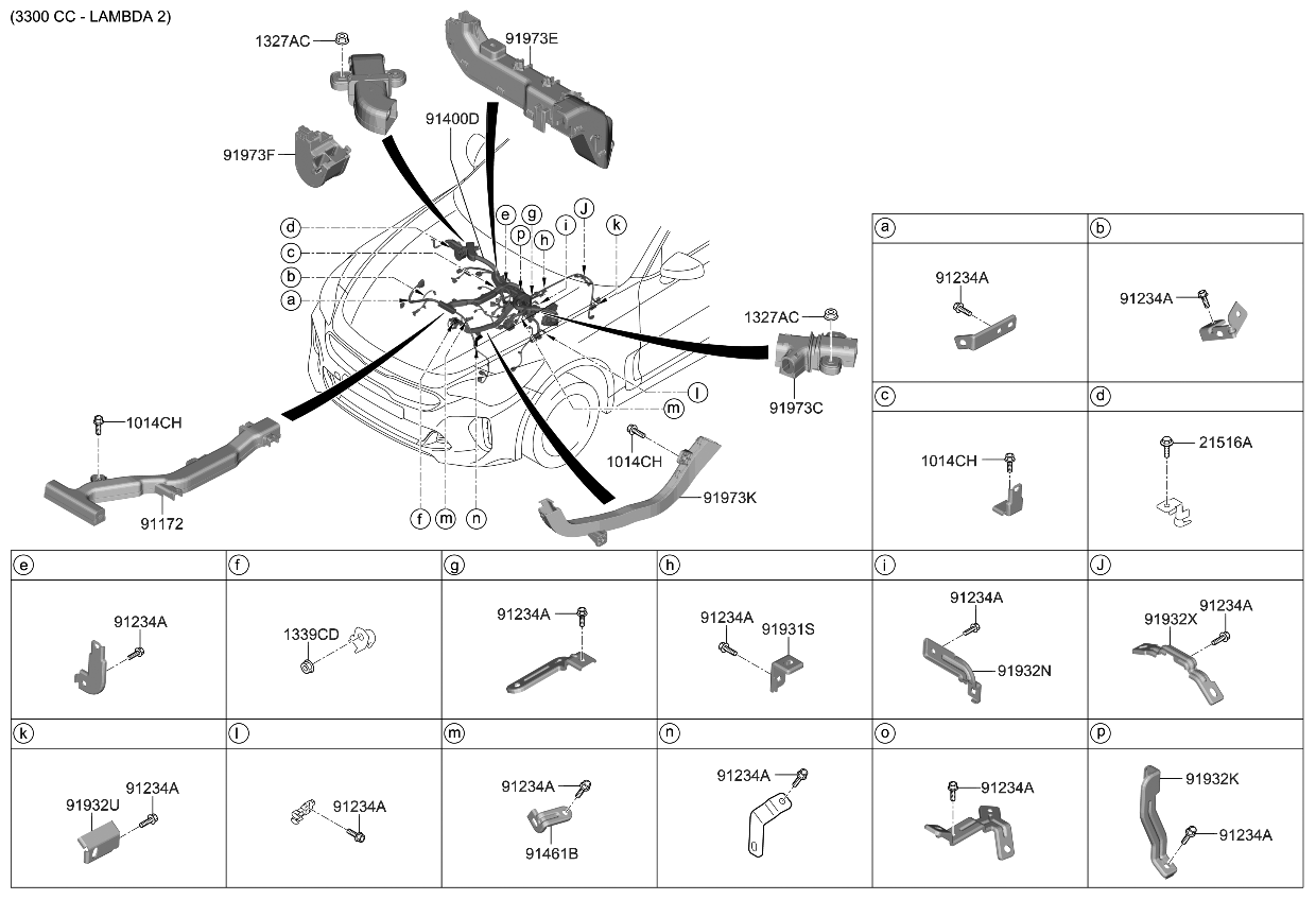 Kia 91445J5080 Wiring Assembly-Control