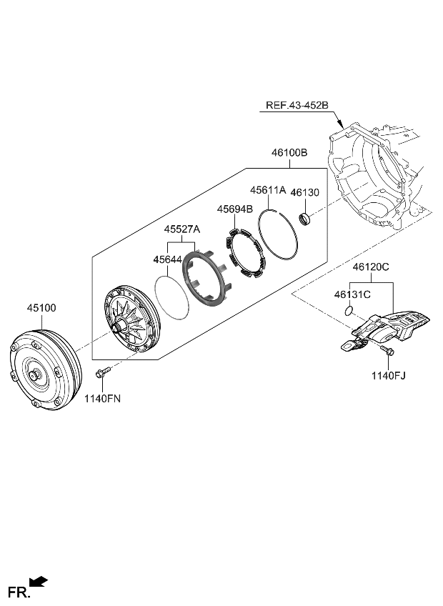 Kia 451004J200 Converter Assembly-Torque