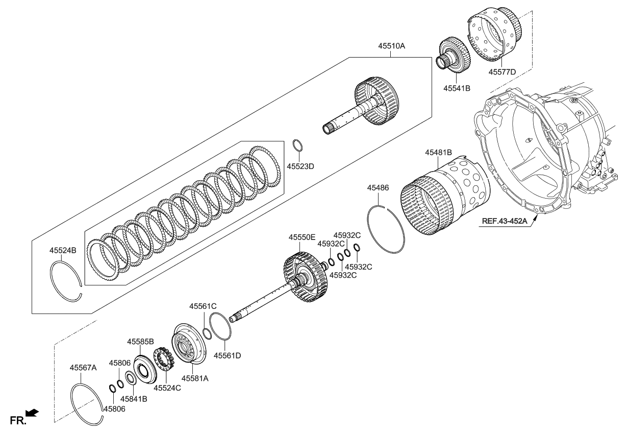 Kia 4557747400 Hub-4 & O/D Clutch