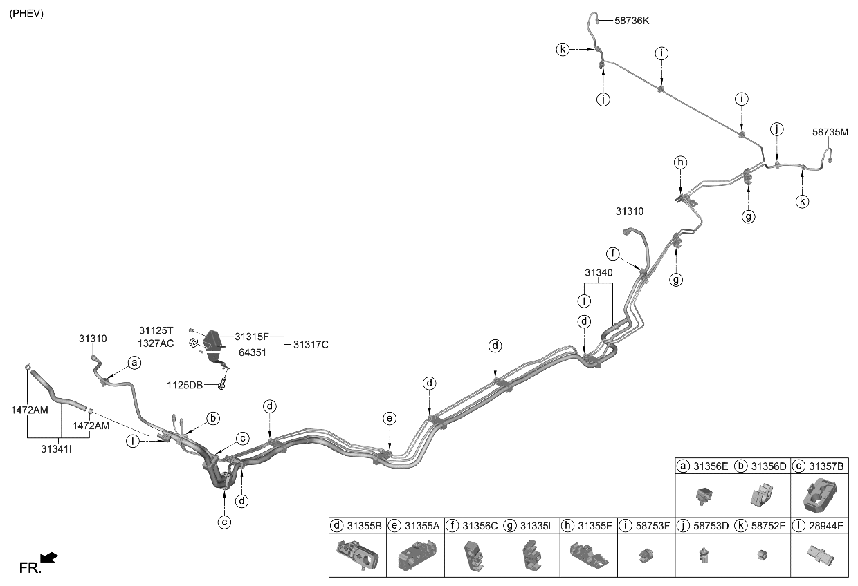 Kia 31310P4000 Tube-Fuel Feed