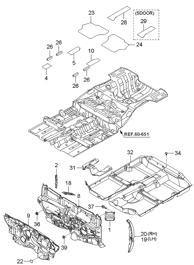 Kia MB10068615 Cap Nut-FLANGE MB10068615 Kia Cap Nut-FLANGE