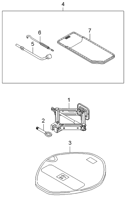 Kia 091491G001 Case-Jack