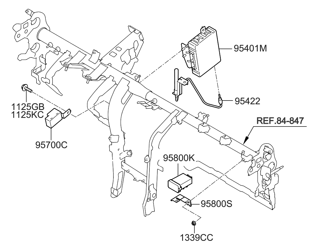 Kia 957103W200 Buzzer Assembly-Piezo