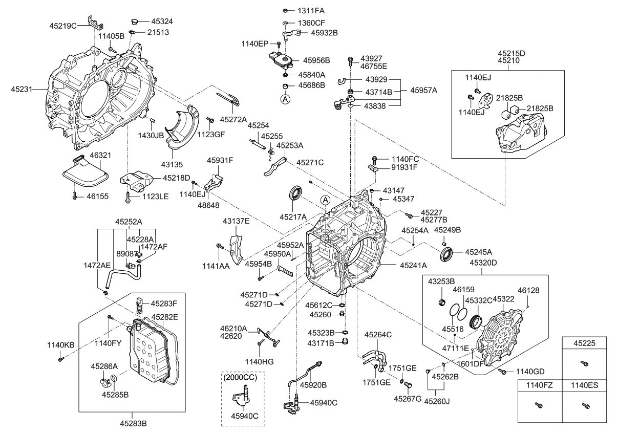 Kia 453203B651 Cover Assembly-Case Rear