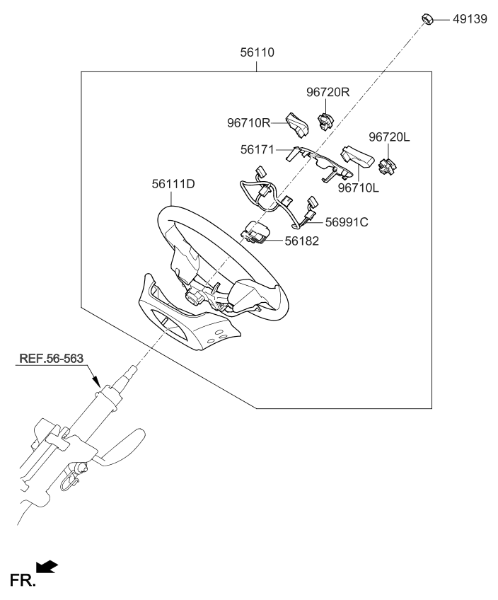 Kia 561823W000 Controller Assembly-Steering