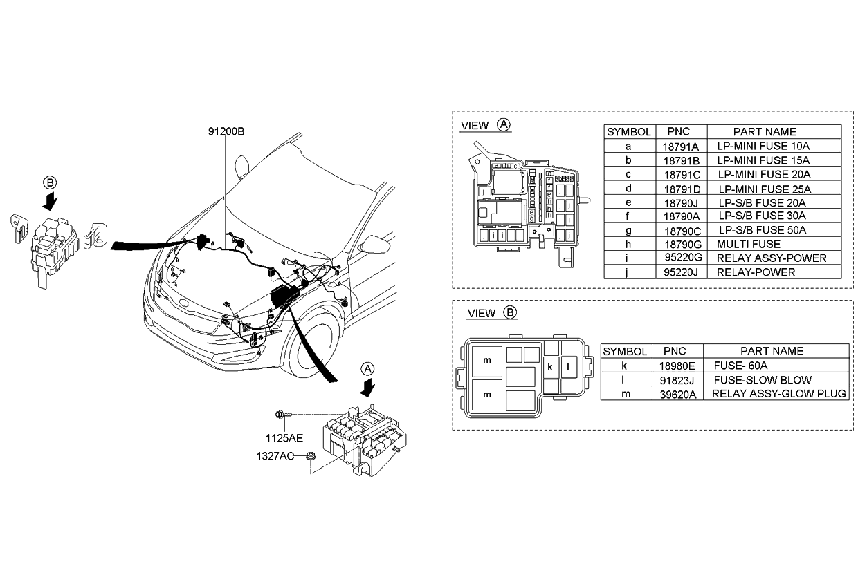 Kia 912004U093 Wiring Assembly-Front