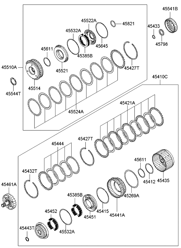 Kia 454103A610 Clutch Assembly-Reverse & Over Drive