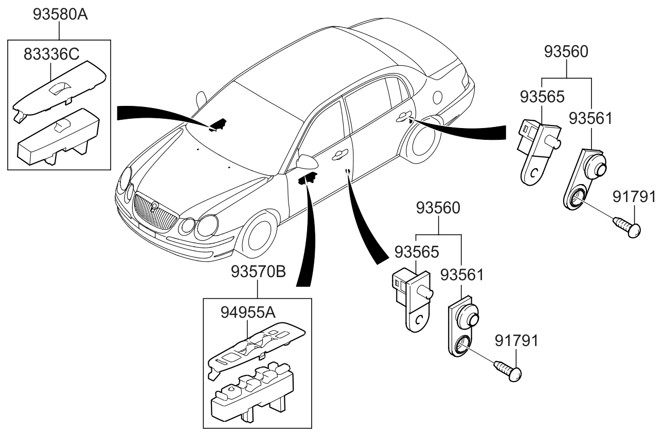 Kia 935723F11526 Bezel-Switch Mounting