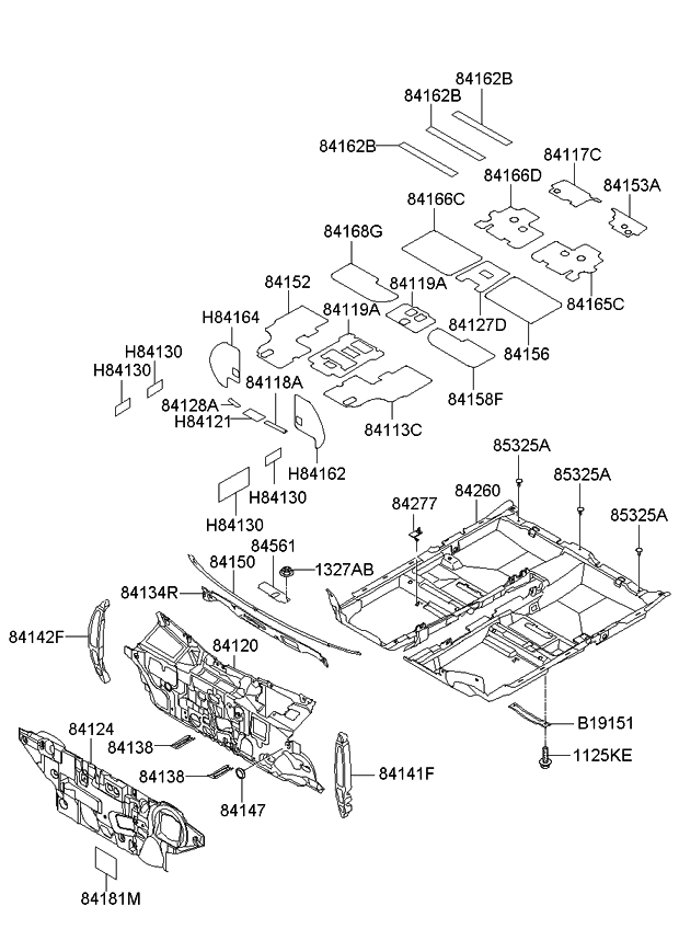 Kia 841533F500 Pad-ANTIVIBRATION Rear