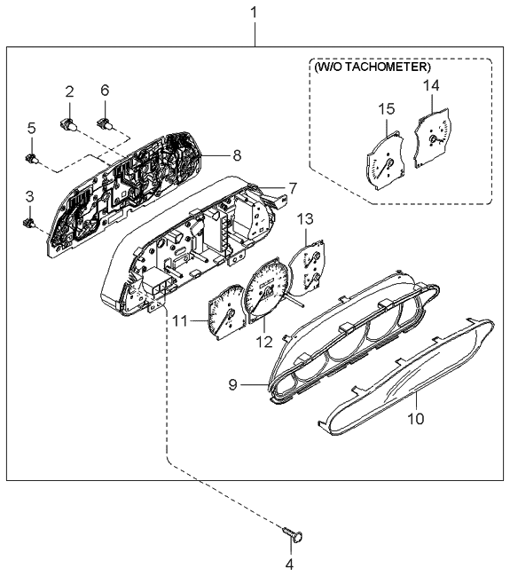 Kia 0K2AT5543XC Meter Set