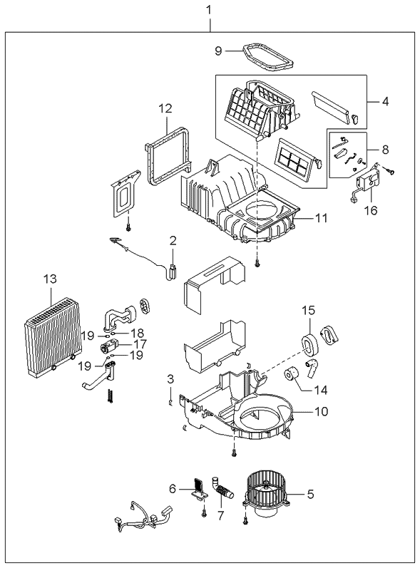 Kia 1K2A161J20 Sensor Assembly-EVAPORATOR