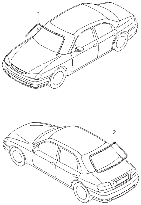 Kia 0K2A150610 MOULDING-BWINDOW