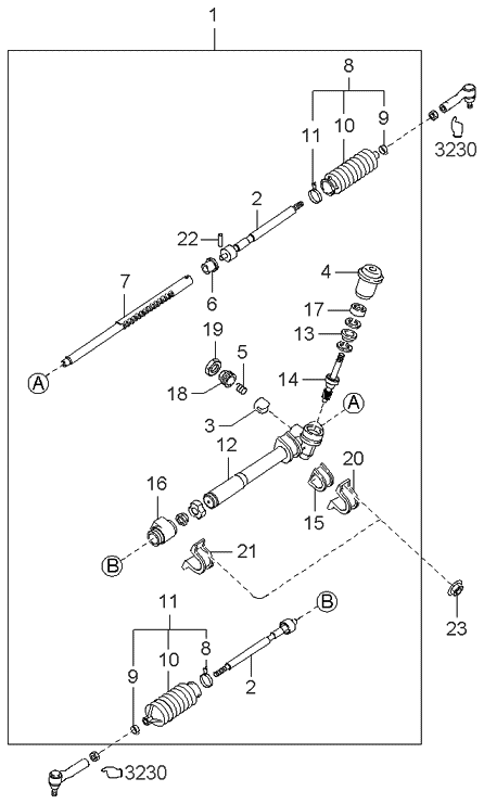 Kia 0K20332124 Rubber-Mounting Tube