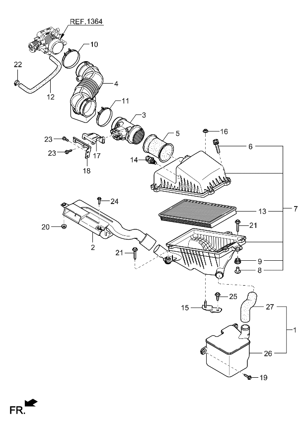 Kia 0K2A11318XA Chamber Assembly-Res