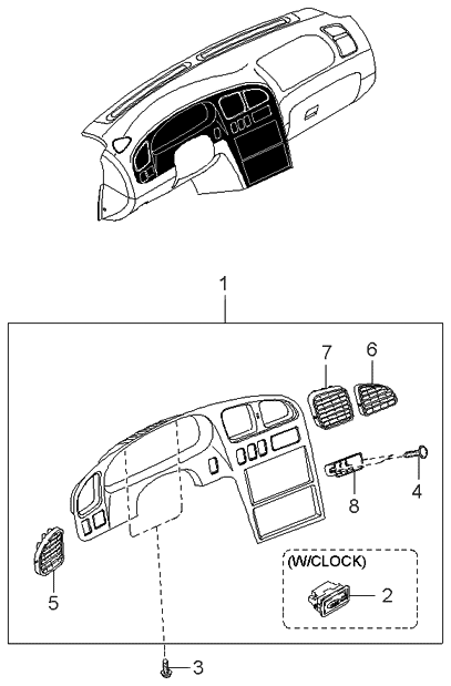 Kia 0K2A255420 Hood Assembly-Meter