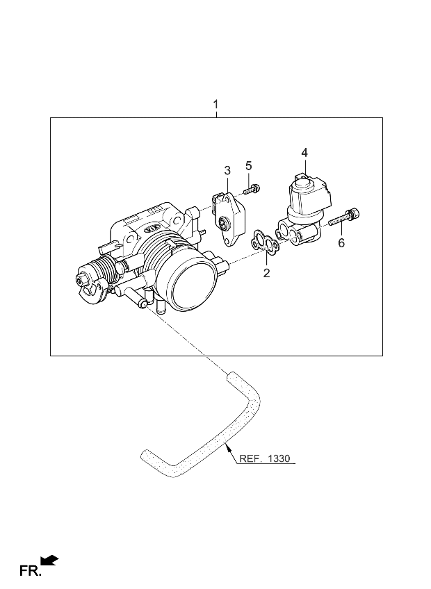 Kia 0K2AA13640 Body Assembly-Throttle