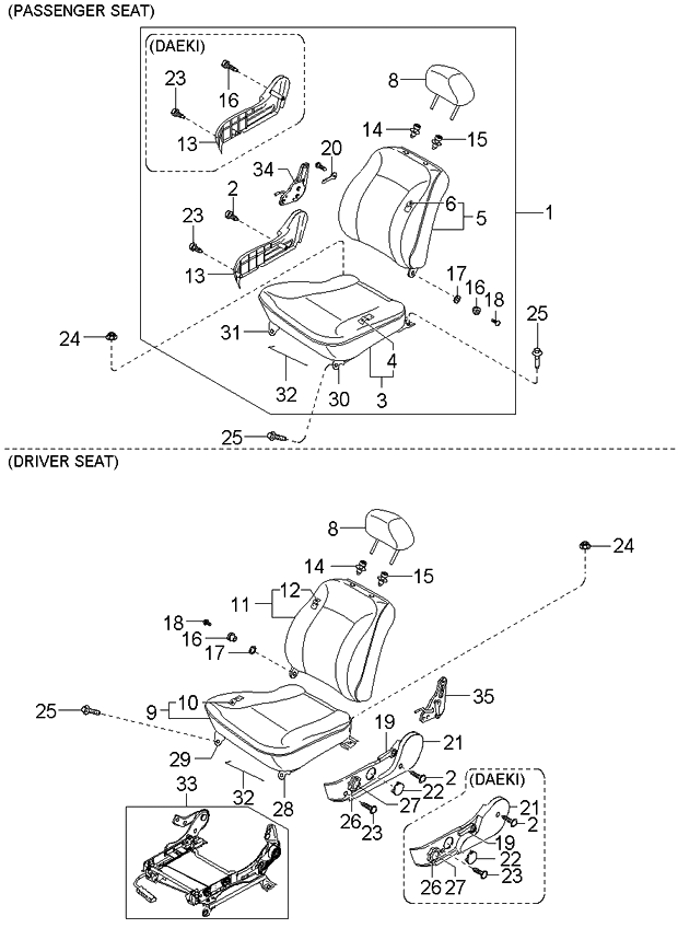 Kia 0K2A388102 Slide Assembly-Inner,LH