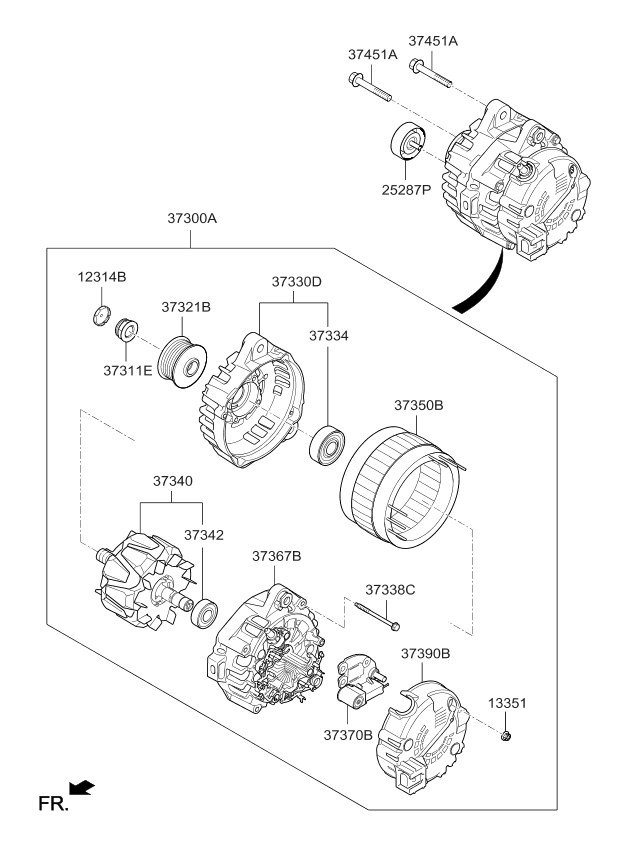 Kia 373603L050 Rectifier Assembly-Generator