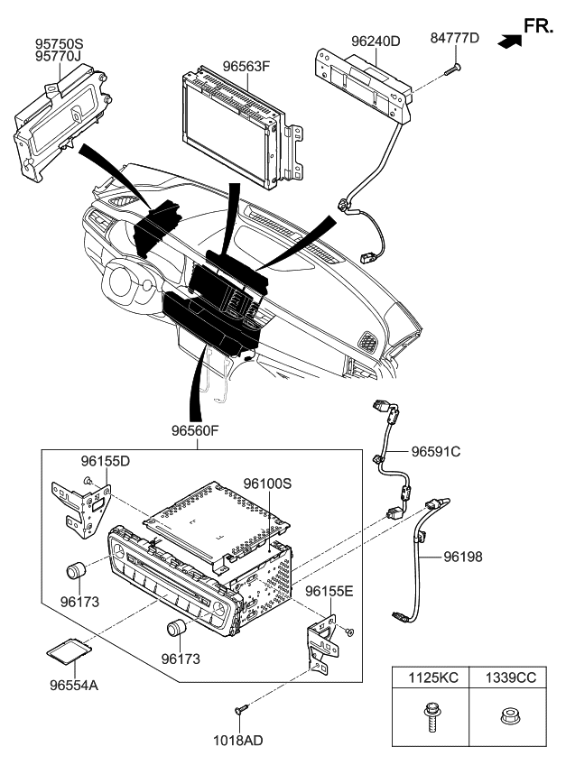 Kia 96560F6301 Head Unit Assembly-Avn