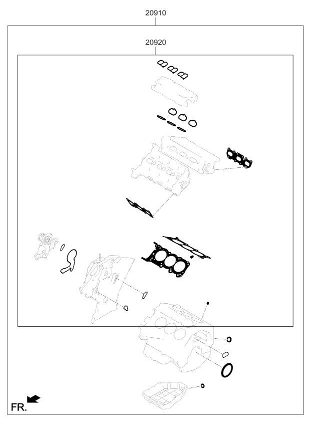 Kia 209103LS00 Gasket Kit-Engine OVEAUL