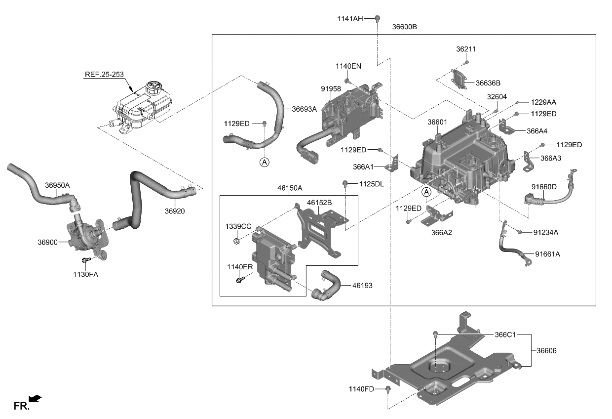 Kia 366033DAJ0 HPCU TRAY