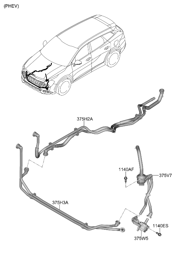 Kia 375V7P0500 AIR SEPARATOR & TUBE