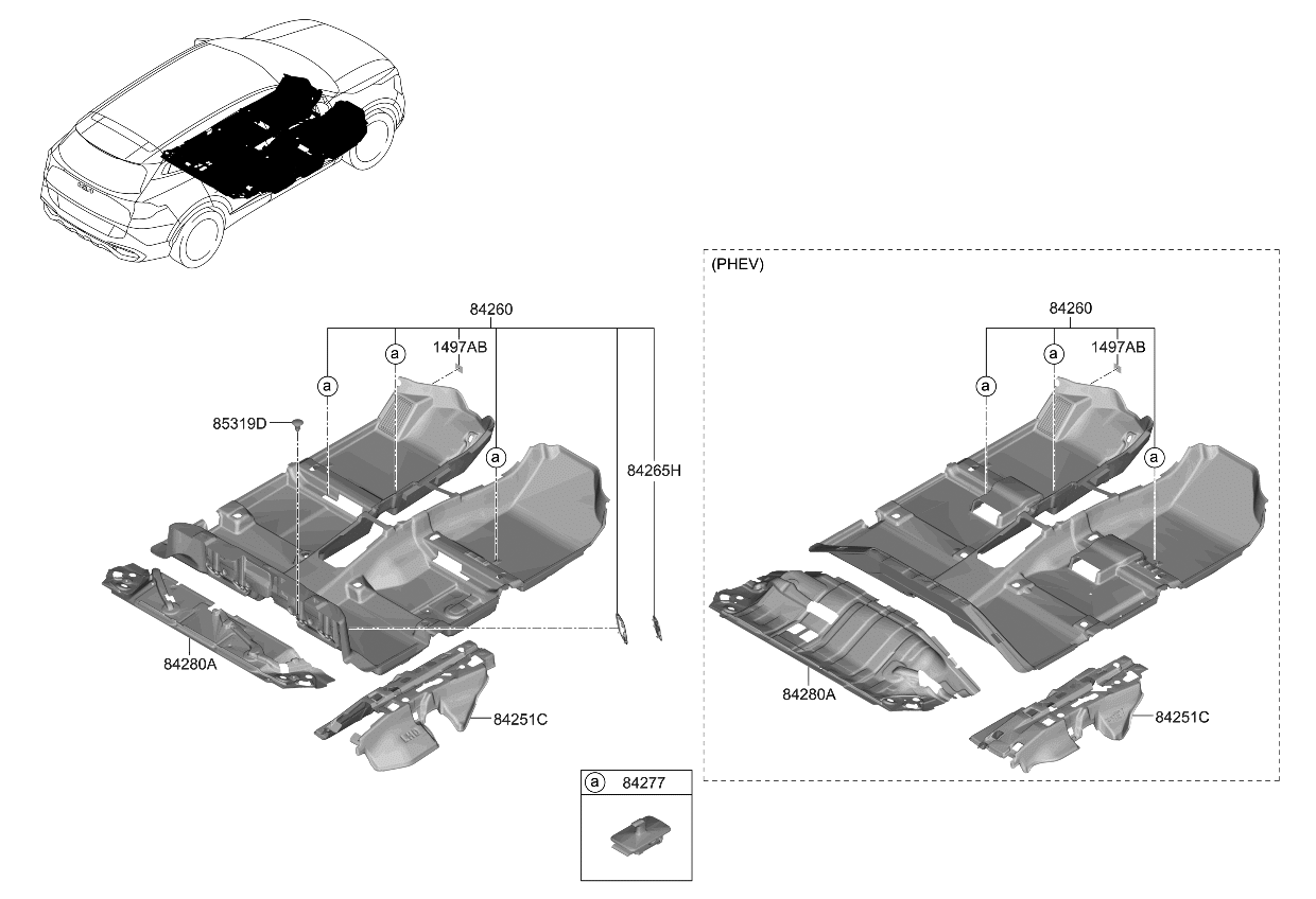 Kia 84260CH100WK CARPET ASSY-FLOOR