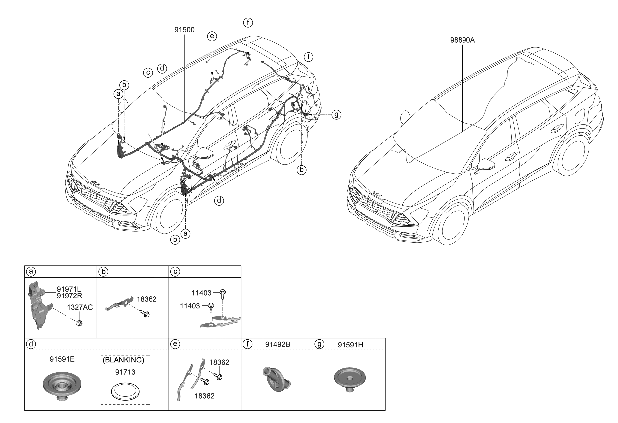 Kia 91506CH980 WIRING ASSY-FLOOR Kia 91506CH980 WIRING ASSY-FLOOR