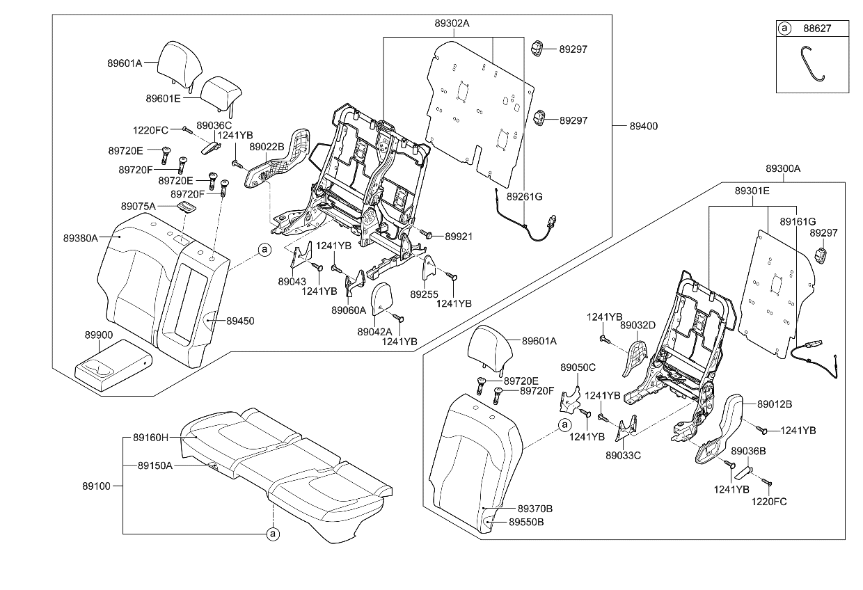 Kia 89780L1000WK GUIDE ASSY-R/S H/RES