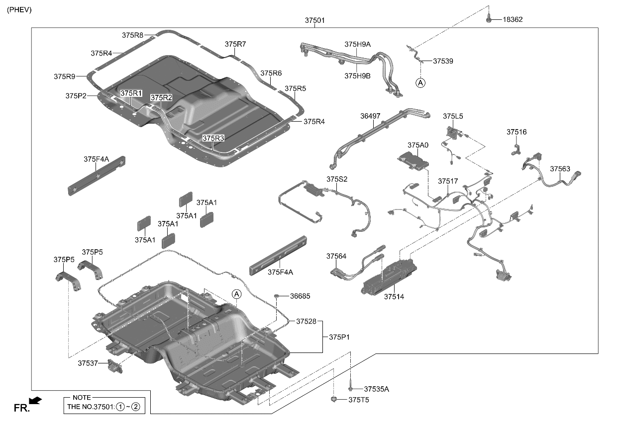 Kia 37564P0000 CABLE-POWER,NEGATIVE