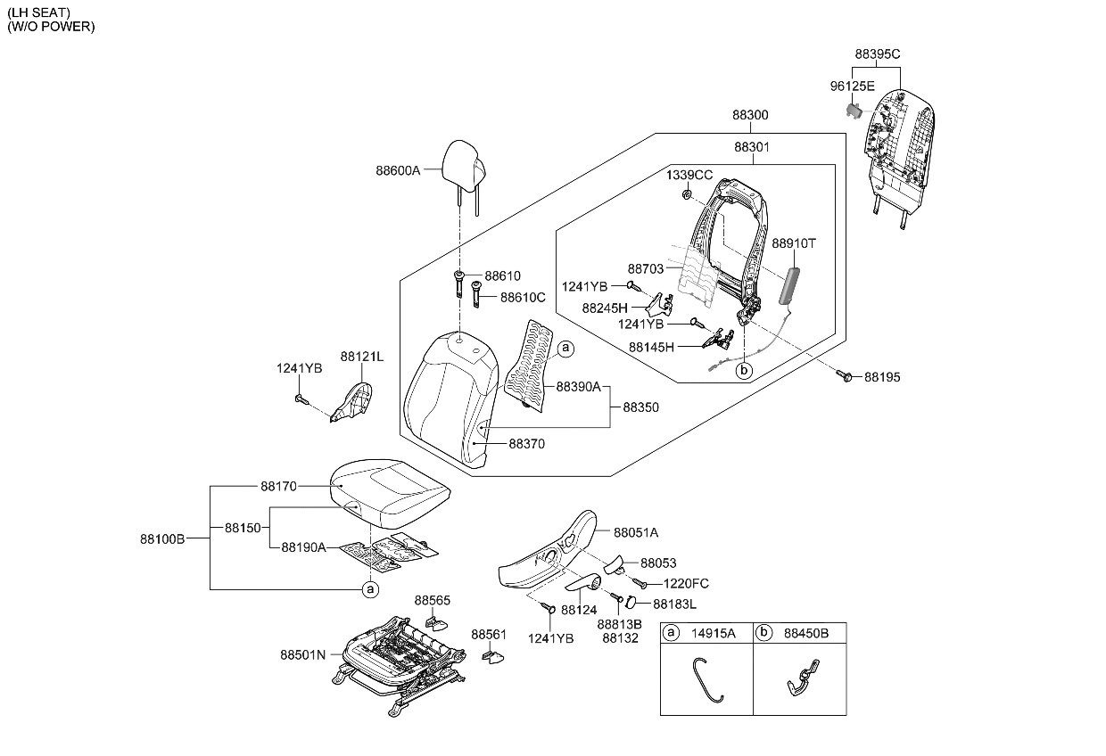 Kia 88520AA000 LEVER-RECLINER,LH