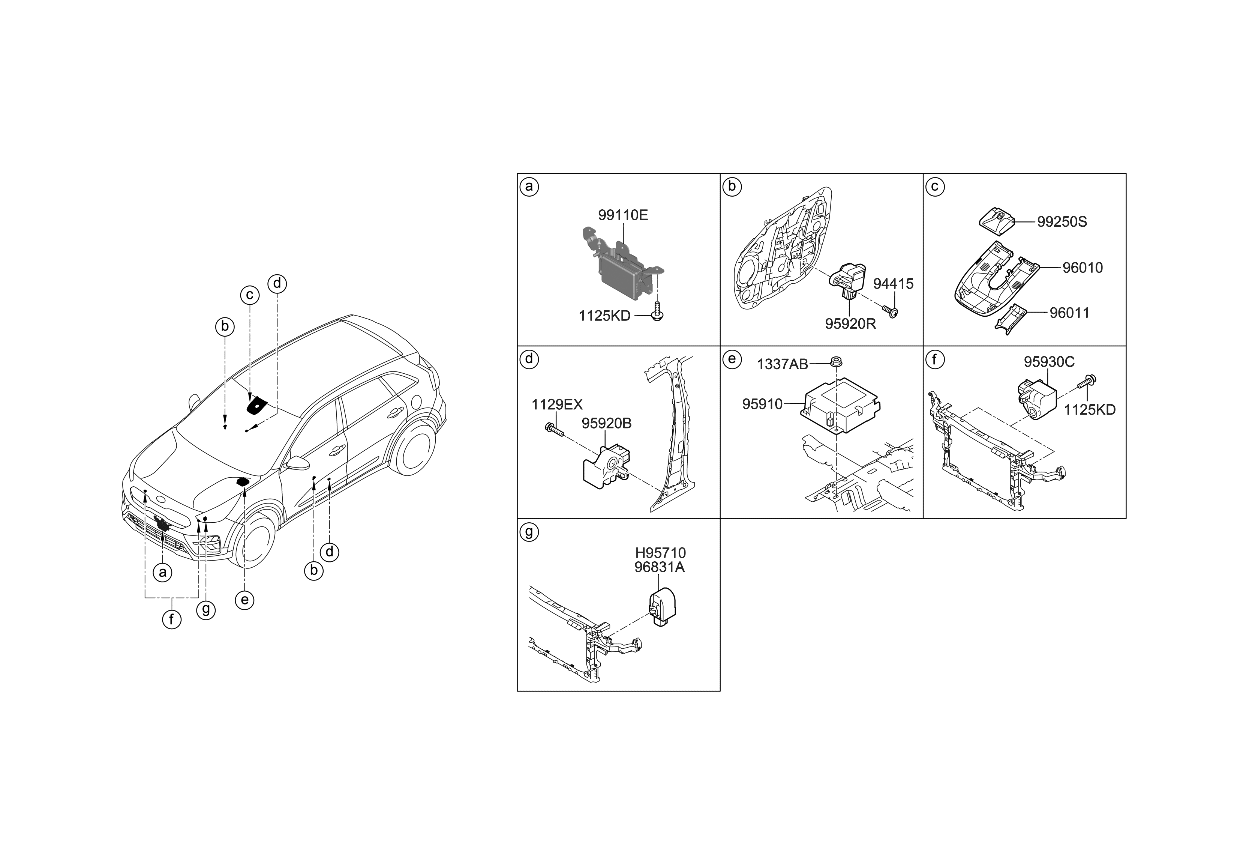 Kia 99211G5000 Unit Assembly-Fr View Ca