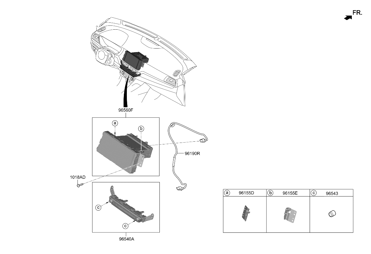 Kia 96560G5780 HEAD UNIT ASSY-AVN