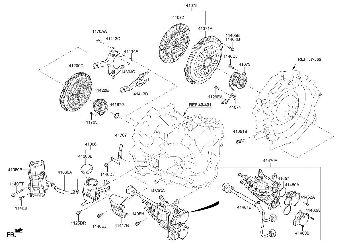 Kia 414802B011 Motor-Clutch