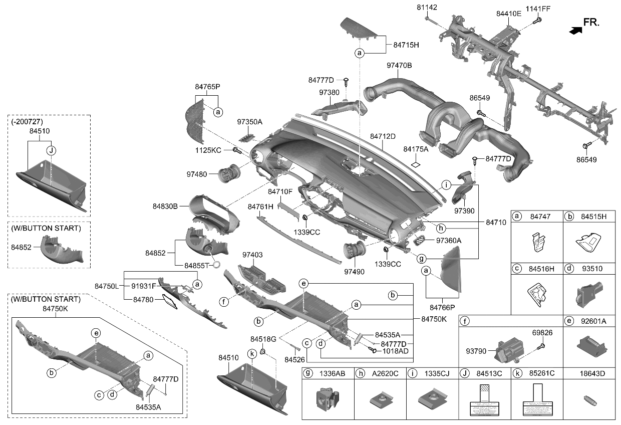 Kia 97401M7010WK Duct Assembly-Ctr Air Ve