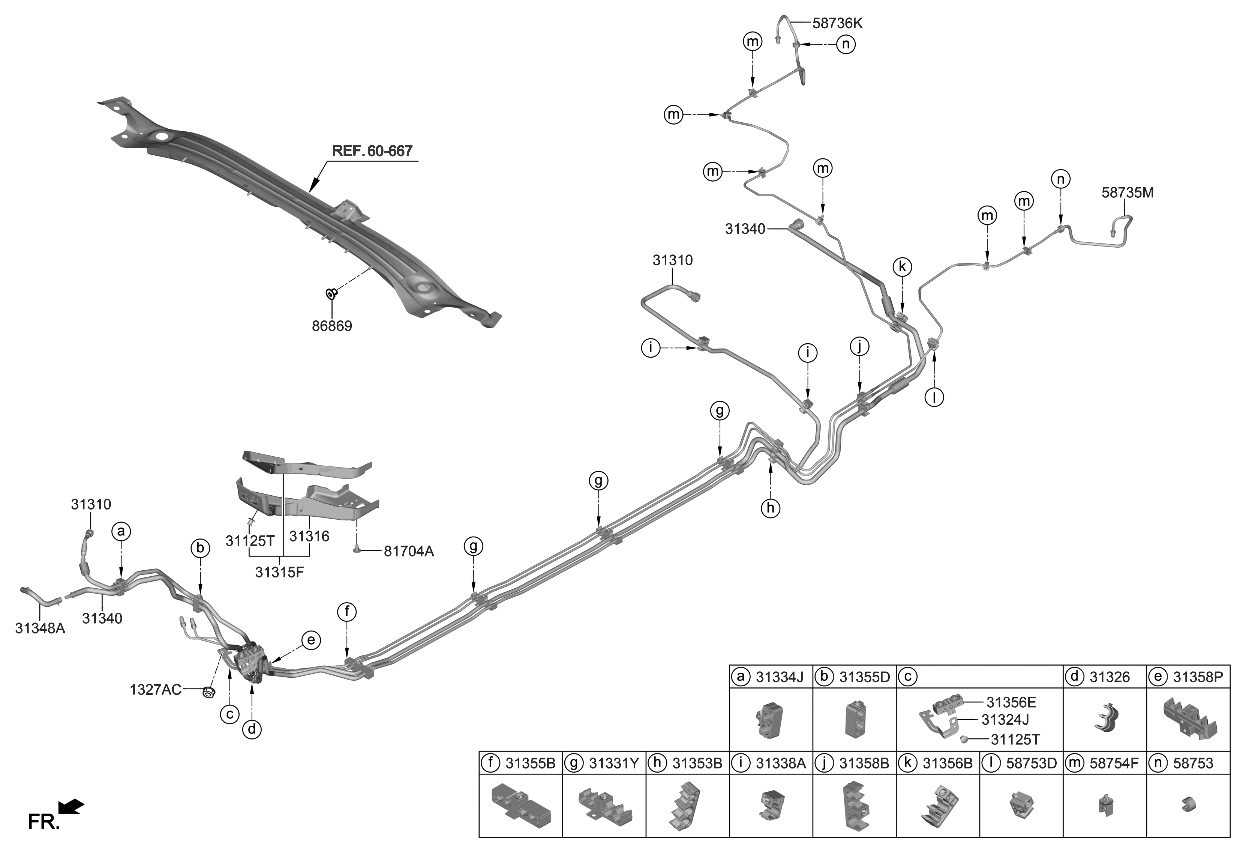 Kia 31348F2050 Hose-Vapor