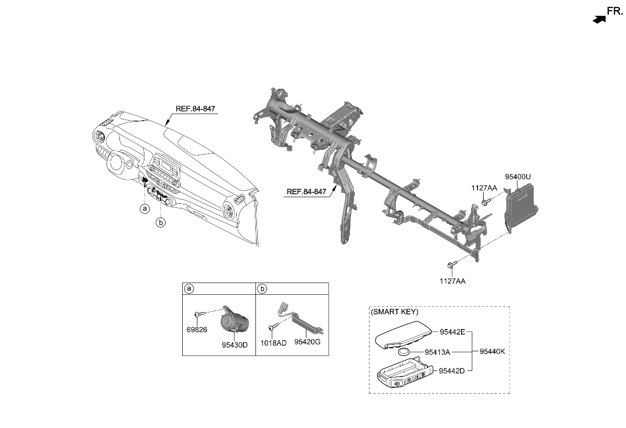 Kia 95448M6000 Cover-REMOCON,Upper