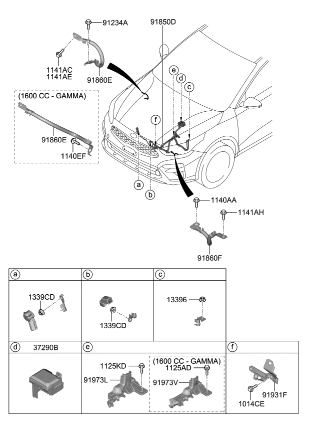 Kia 91850M7250 Battery Wiring Assembly