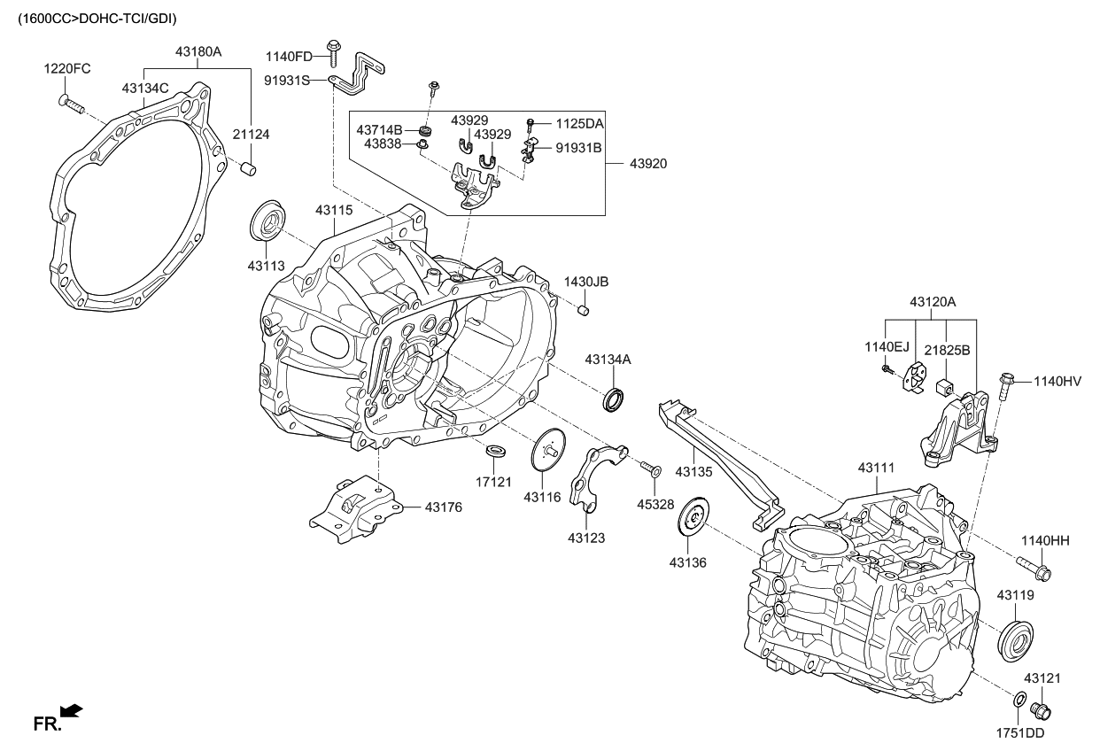 Kia 4392032206 Bracket Assembly-Shift C